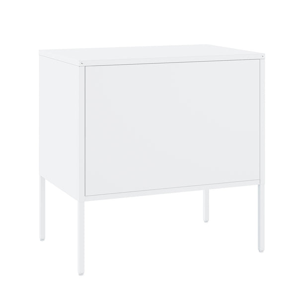Manhattan Comfort Ava Accent Cabinet - Modern Charm With Adjustable Shelves For Stylish Organization In Any Room White Steel Af005-wh