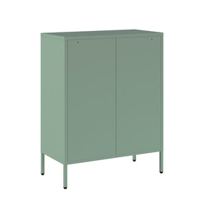 Manhattan Comfort Naomi Elegant Accent Cabinet With Adjustable Shelves For Versatile Storage And Modern Design Green Steel Af006-gr