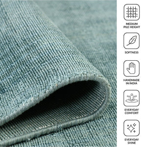 Amer Rugs Affinity Contemporary Striped Hand-woven Area Rug - Elegant Floor Art To Enhance Your Space Sea Viscose Afn110203