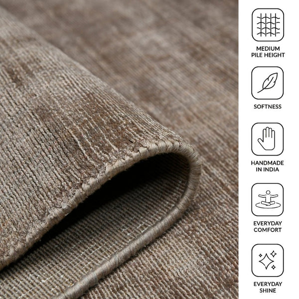 Amer Rugs Affinity Contemporary Striped Hand-woven Area Rug - Elegant Floor Art To Enhance Your Space Camel Viscose Afn140203