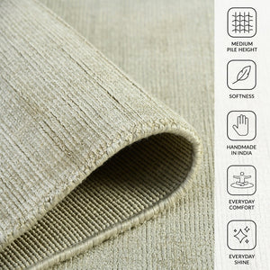 Amer Rugs Affinity Contemporary Striped Hand-woven Area Rug - Elegant Floor Art To Enhance Your Space Sand Viscose Afn40203