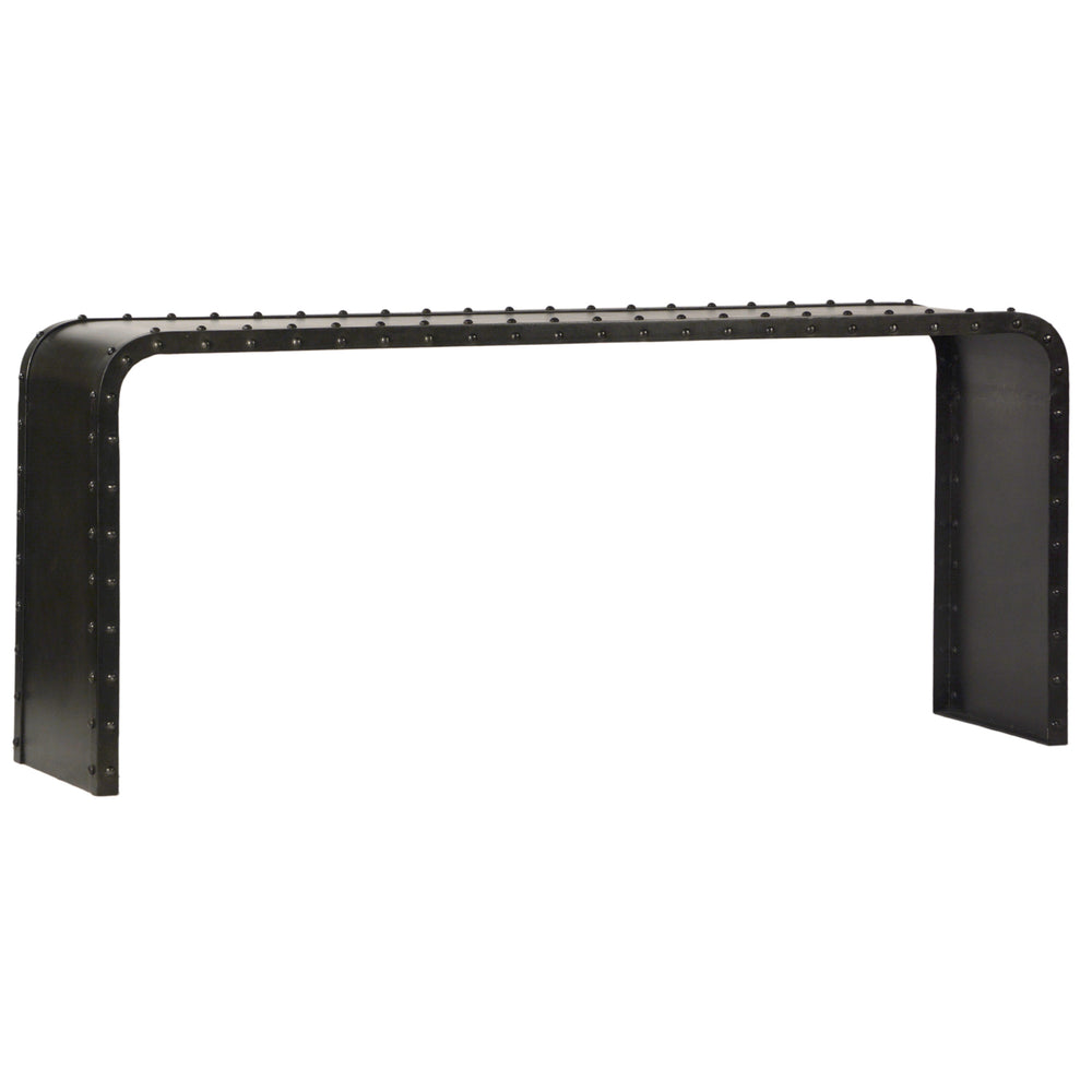 Dovetail Hampton Console Table Gunmetal Finish Iron AG065