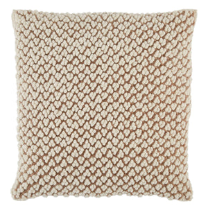 Jaipur Living Jaipur Living Madur Boucle Wool Linen Throw Pillow for Sofas and Bedroom Styling Tan Down PLW103497