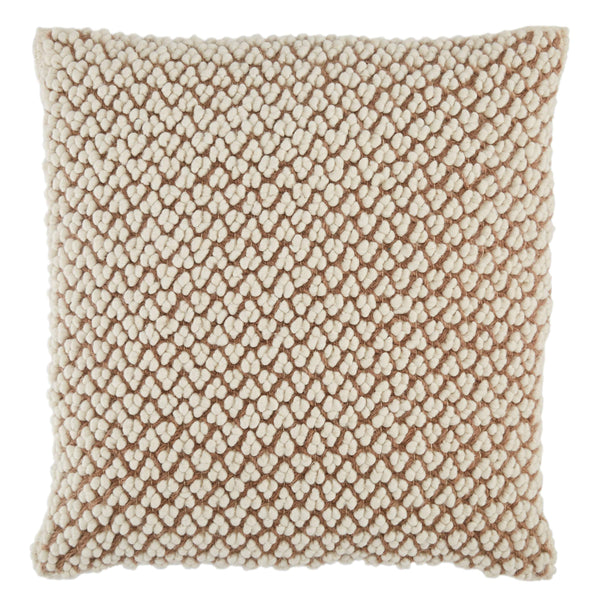 Jaipur Living Jaipur Living Madur Boucle Wool Linen Throw Pillow for Sofas and Bedroom Styling Tan Down PLW103497