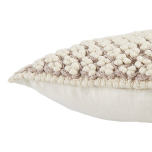 Jaipur Living Jaipur Living Madur Boucle Wool Linen Throw Pillow Cover for Sofa or Bed Light Taupe PLC102348