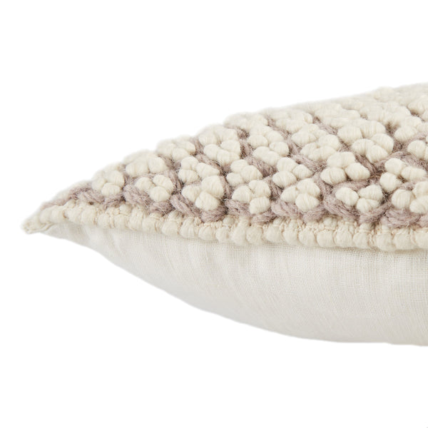 Jaipur Living Jaipur Living Madur Boucle Wool Linen Throw Pillow Cover for Sofa or Bed Light Taupe PLC102348