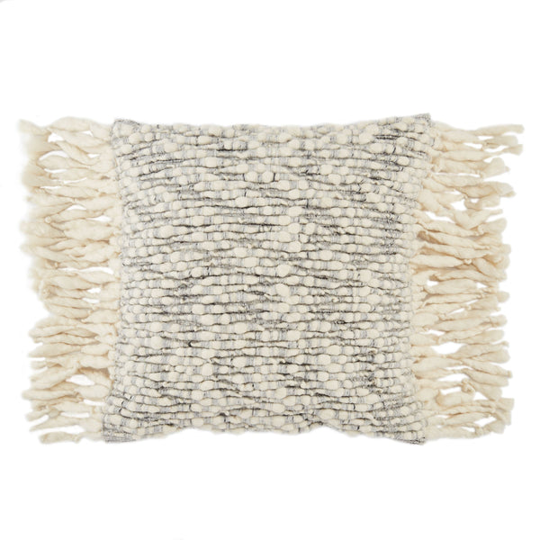 Jaipur Living Jaipur Living Angora Wool Blend Pillow Cover with Tassel Fringe Global Boho Accent PLC102349