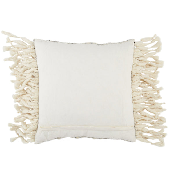 Jaipur Living Jaipur Living Angora Wool Blend Pillow Cover with Tassel Fringe Global Boho Accent PLC102349