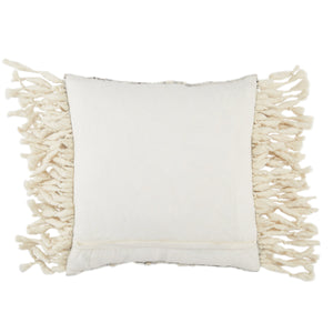 Jaipur Living Jaipur Living Mahya Wool Linen Blend Tassel Fringe Throw Pillow for Boho or Neutral Rooms Down Fill PLW103499