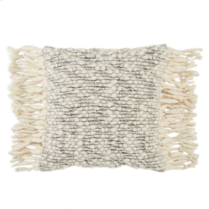 Jaipur Living Jaipur Living Mahya Wool Linen Blend Tassel Fringe Throw Pillow for Boho or Neutral Rooms Down Fill PLW103499