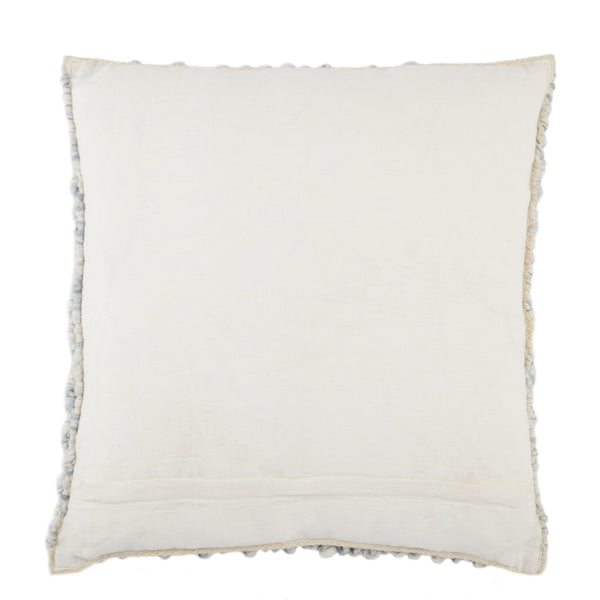 Jaipur Living Jaipur Living Kaz Boucle Wool Square Pillow Cover Coastal Bohemian Soft Texture Light Blue PLC102346