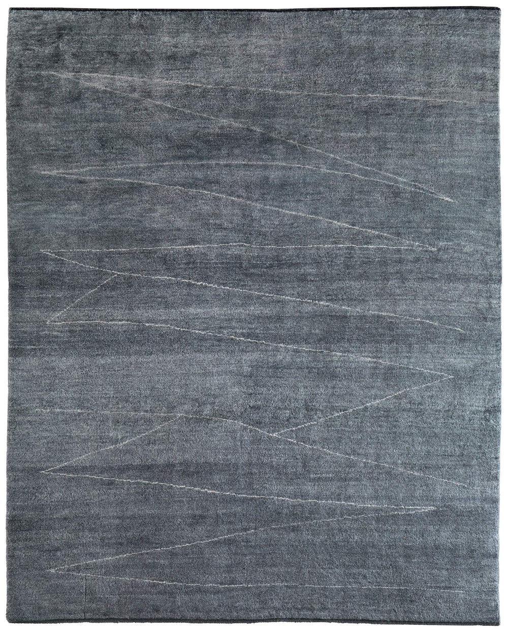 Feizy Rugs Agape Hand Knotted Wool Abstract Area Rug Organic Gray Ivory Living Room Accent 5'6" x 8'6" AGP69H6FCHL000E50