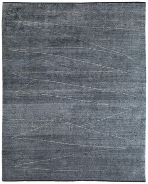 Feizy Rugs Agape Hand Knotted Wool Abstract Area Rug Organic Gray Ivory Living Room Accent 5'6" x 8'6" AGP69H6FCHL000E50