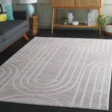 Safavieh Archway 808 Power Loomed Modern Rug Grey / Light Grey 35% Polypropylene, 35% Polyester, 30% Cotton