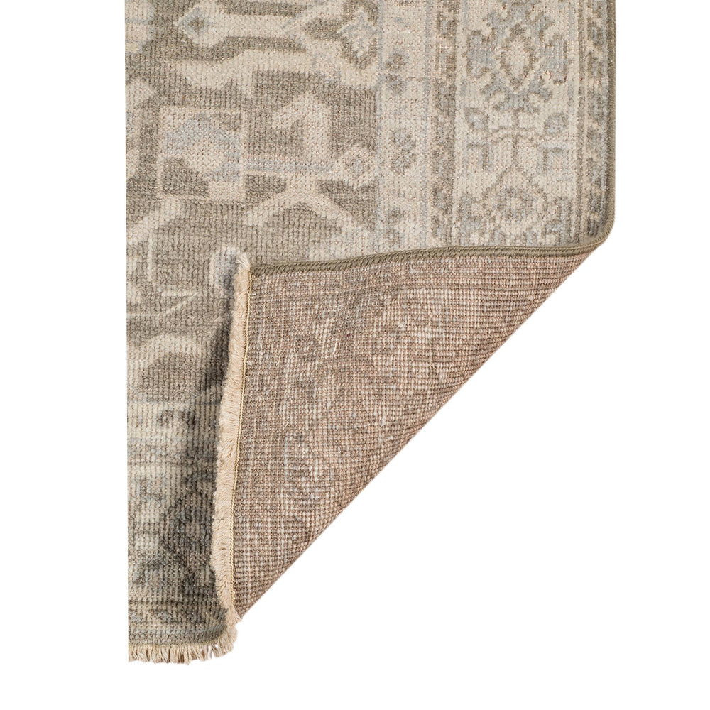 AMER Rugs Ainsley Hand-knotted Wool Viscose Area Rug Classic Border Gray Entryway Accent AIN30203