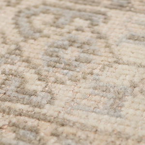 Ainsley Hand-knotted Wool Viscose Area Rug Classic Border Gray Entryway Accent