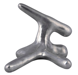 Noir Wiggins, Artisan-Crafted Metal Alloy Sculpture with Brushed Finish for Modern Home Accents AL-06BRS