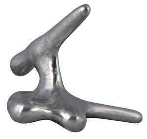 Noir Wiggins, Artisan-Crafted Metal Alloy Sculpture with Brushed Finish for Modern Home Accents AL-06BRS