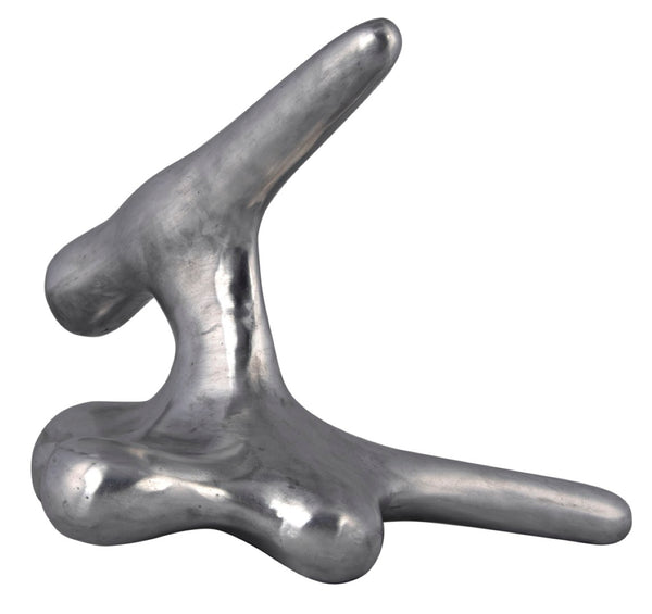 Noir Wiggins, Artisan-Crafted Metal Alloy Sculpture with Brushed Finish for Modern Home Accents AL-06BRS
