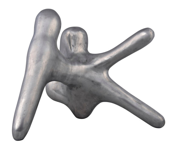 Noir Wiggins, Artisan-Crafted Metal Alloy Sculpture with Brushed Finish for Modern Home Accents AL-06BRS