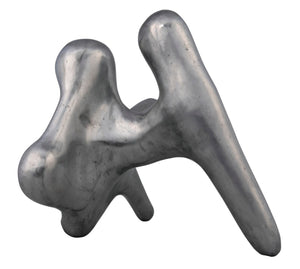 Noir Wiggins, Artisan-Crafted Metal Alloy Sculpture with Brushed Finish for Modern Home Accents AL-06BRS