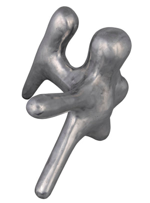 Noir Wiggins, Artisan-Crafted Metal Alloy Sculpture with Brushed Finish for Modern Home Accents AL-06BRS