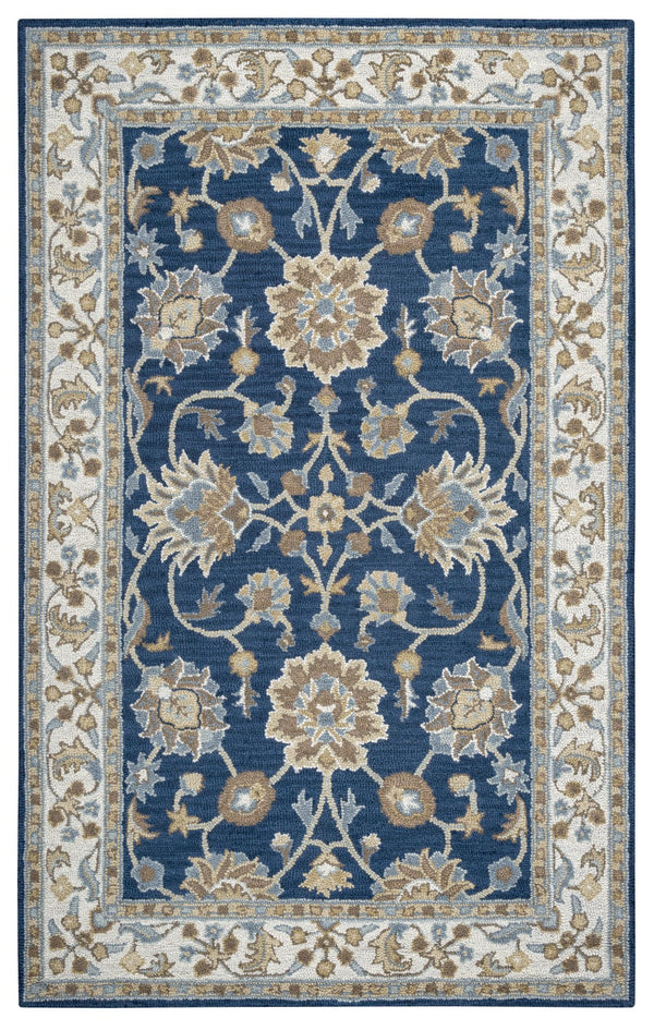 Rizzy Ashlyn AL2823 Hand Tufted Traditional Wool Rug Blue 9' x 12'