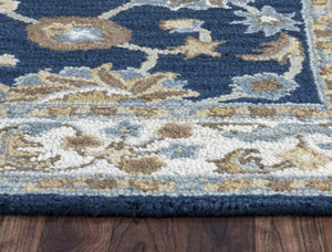 Rizzy Ashlyn AL2823 Hand Tufted Traditional Wool Rug Blue 9' x 12'