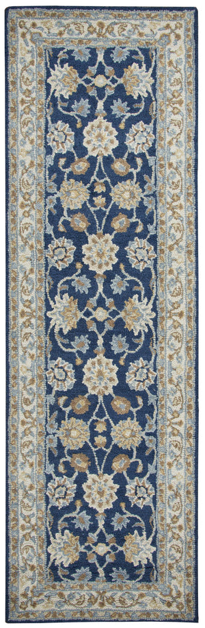 Rizzy Ashlyn AL2823 Hand Tufted Traditional Wool Rug Blue 2'6" x 8'