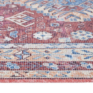 Amer Rugs Alaska Vintage Medallion Machine-washable Area Rug – Soft, Durable, And Perfect For Busy Homes Red Polyester, Cotton Ala100203