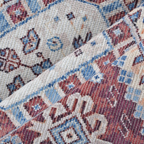Amer Rugs Alaska Vintage Medallion Machine-washable Area Rug – Soft, Durable, And Perfect For Busy Homes Red Polyester, Cotton Ala100203