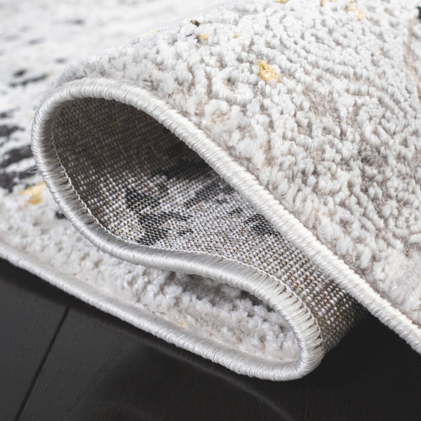 Safavieh Amelia Exquisite Transitional Area Rug - Stylish Durable Design For Elegant Home Décor Upgrade Grey ,Gold 50% Polypropylene,50% Polyester Ala271f-5r