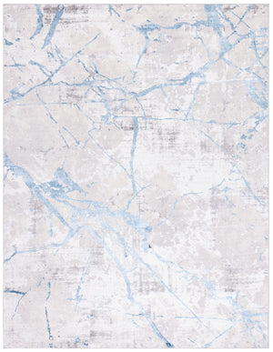 Safavieh Amelia Contemporary Area Rug - Elegant Abstract Design, Durable Turkish Craftsmanship For Modern Spaces Grey ,Blue 50% Polypropylene,50% Polyester Ala293f-8sq