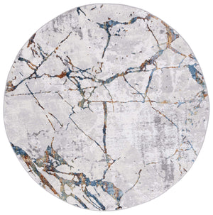 Safavieh Amelia Contemporary Area Rug – Abstract Design In Grey, Blue & Gold For Stylish Home Décor Upgrade Grey ,Blue Gold 50% Polypropylene,50% Polyester Ala293m-5sq