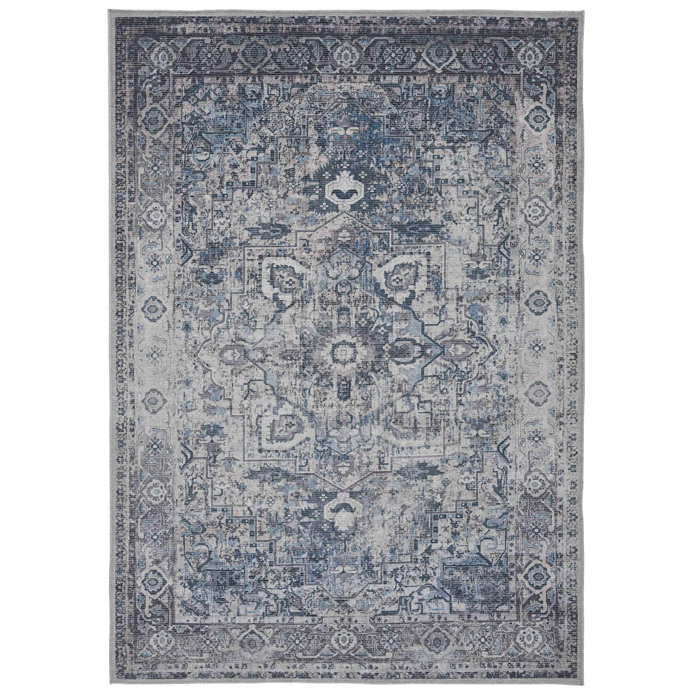 AMER Rugs Alaska Vintage Medallion Washable Area Rug Soft Polyester Blend for Living Rooms ALA35376