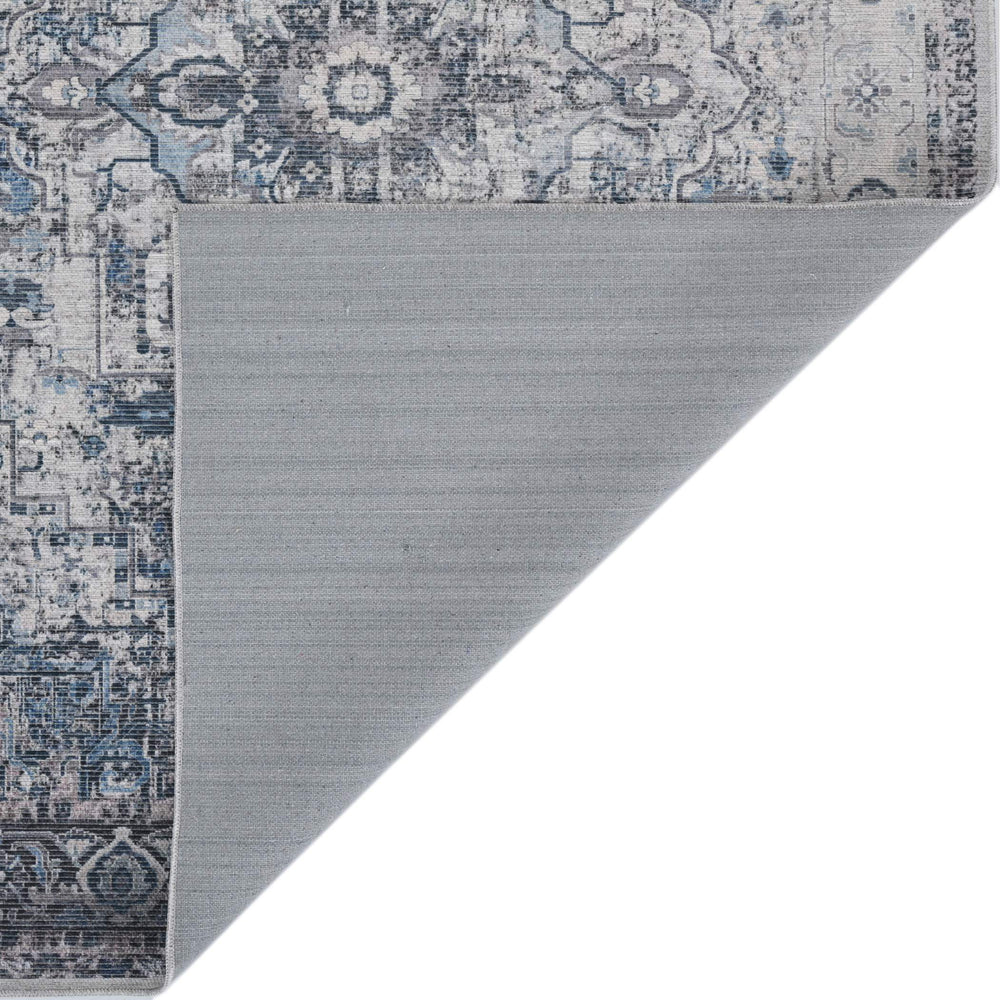 AMER Rugs Alaska Vintage Medallion Washable Area Rug Soft Polyester Blend for Living Rooms ALA35376