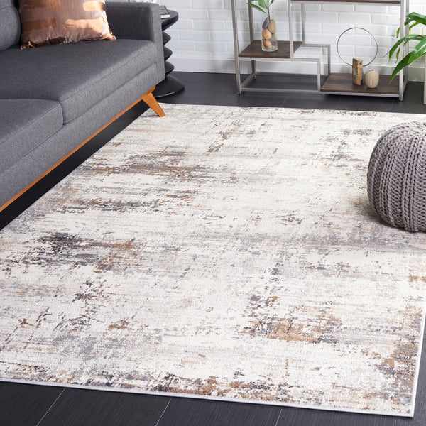 Safavieh Amelia 10' X 10' Square Ivory/Grey Area Rug - Elegant Flat Weave Design For Modern Living Spaces Ivory ,Grey 64% Polypropylene,36% Polyester Ala448a-10sq
