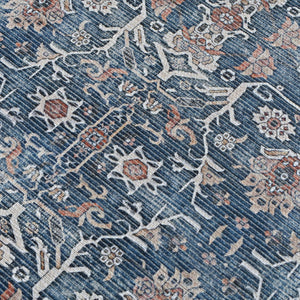 Amer Rugs Alaska Vintage Medallion Machine-washable Area Rug – Soft, Durable, And Perfect For Busy Homes Blue,Green Polyester, Cotton Ala52710