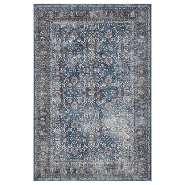Amer Rugs Alaska Vintage Medallion Machine-washable Area Rug – Soft, Durable, And Perfect For Busy Homes Blue,Green Polyester, Cotton Ala571099