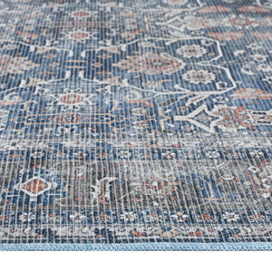 Amer Rugs Alaska Vintage Medallion Machine-washable Area Rug – Soft, Durable, And Perfect For Busy Homes Blue,Green Polyester, Cotton Ala52710