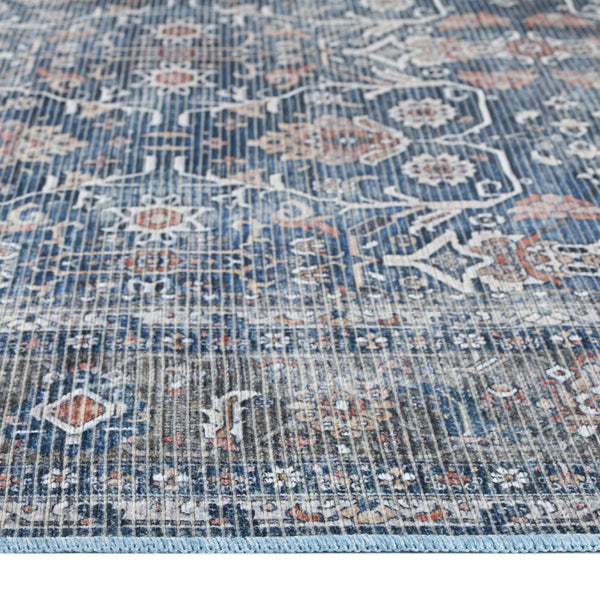 Amer Rugs Alaska Vintage Medallion Machine-washable Area Rug – Soft, Durable, And Perfect For Busy Homes Blue,Green Polyester, Cotton Ala52710