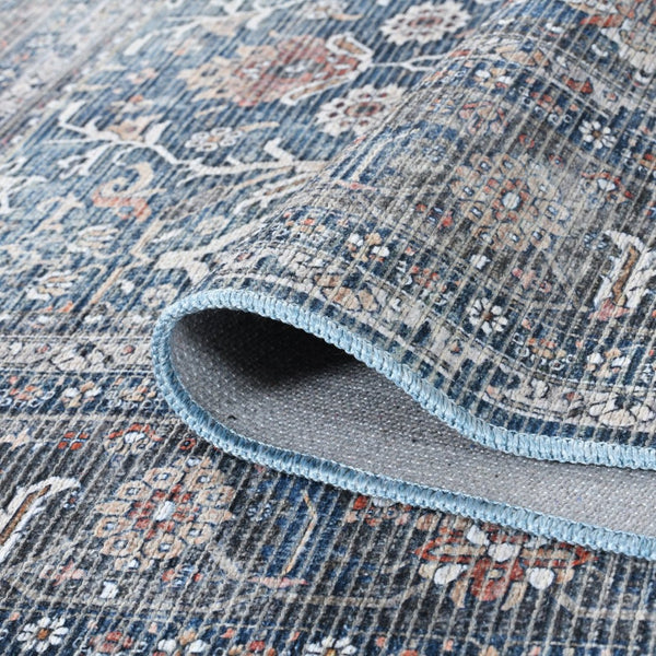 Amer Rugs Alaska Vintage Medallion Machine-washable Area Rug – Soft, Durable, And Perfect For Busy Homes Blue,Green Polyester, Cotton Ala52710