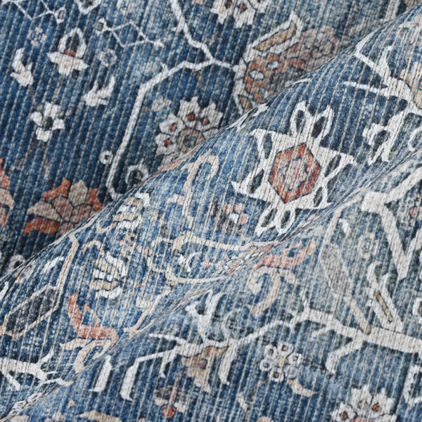 Amer Rugs Alaska Vintage Medallion Machine-washable Area Rug – Soft, Durable, And Perfect For Busy Homes Blue,Green Polyester, Cotton Ala52710