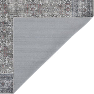 Amer Rugs Alaska Vintage Medallion Machine-washable Area Rug – Soft, Durable, And Perfect For Busy Homes Green,Gray Polyester, Cotton Ala65376