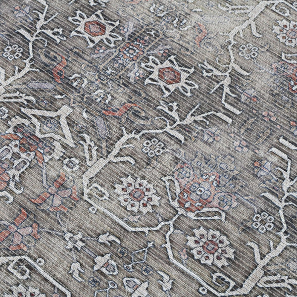 Amer Rugs Alaska Vintage Medallion Machine-washable Area Rug – Soft, Durable, And Perfect For Busy Homes Green,Gray Polyester, Cotton Ala65376