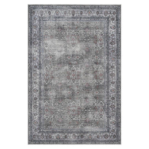 Amer Rugs Alaska Vintage Medallion Machine-washable Area Rug – Soft, Durable, And Perfect For Busy Homes Green,Gray Polyester, Cotton Ala65376