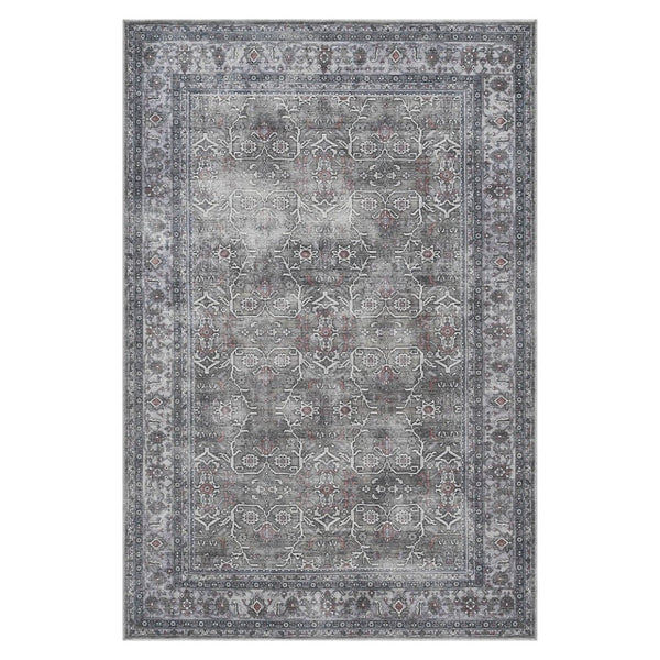 Amer Rugs Alaska Vintage Medallion Machine-washable Area Rug – Soft, Durable, And Perfect For Busy Homes Green,Gray Polyester, Cotton Ala65376