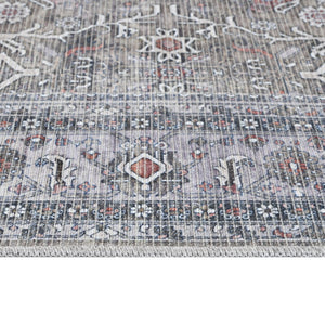 Amer Rugs Alaska Vintage Medallion Machine-washable Area Rug – Soft, Durable, And Perfect For Busy Homes Green,Gray Polyester, Cotton Ala65376