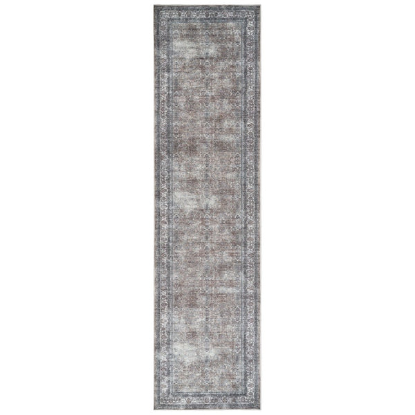 Amer Rugs Alaska Vintage Medallion Machine-washable Area Rug – Soft, Durable, And Perfect For Busy Homes Green,Gray Polyester, Cotton Ala62710