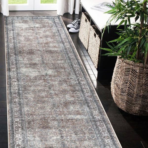 Amer Rugs Alaska Vintage Medallion Machine-washable Area Rug – Soft, Durable, And Perfect For Busy Homes Green,Gray Polyester, Cotton Ala62710